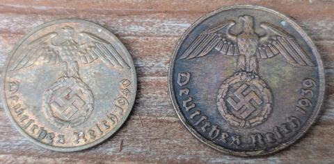 WW2 GERMAN NAZI 1 2 10 50 DEUTSCHE COINS THIRD REICH ORIGINAL PERIOD WAR COIN WW2 GERMAN NAZI 1 2 10 50 DEUTSCHE COINS THIRD REICH ORIGINAL PERIOD WAR COIN
