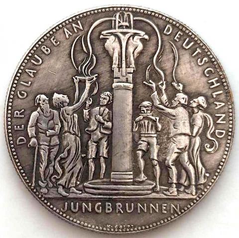 WW2 German Nazi 1933 NSDAP Adolf hitler election commemorative large coin medaillon