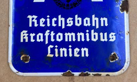 WW2 German Nazi ADOLF HITLER PERSONAL TRAIN Reichsbahn enamel sign