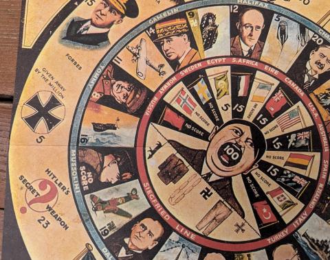 WW2 German Nazi Adolf Hitler propaganda board game poster fac simile