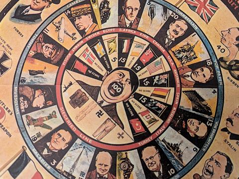 WW2 German Nazi Adolf Hitler propaganda board game poster fac simile