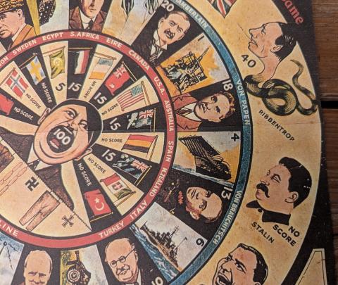 WW2 German Nazi Adolf Hitler propaganda board game poster fac simile