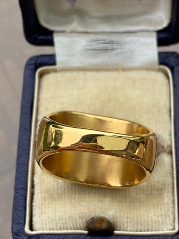 WW2 German Nazi WAFFEN SS original OFFICER GOLD RING CASE