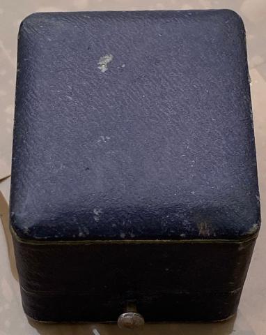 WW2 German Nazi WAFFEN SS original OFFICER GOLD RING CASE