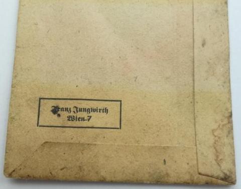 WW2 German Nazi Award bag enveloppe for a Medal of Merit 1939