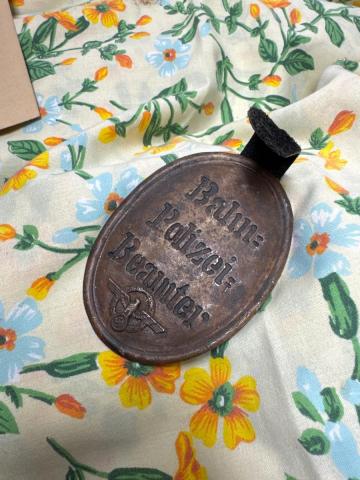 WW2 German Nazi Berlin Polizei Police GESTAPO ID badge shield