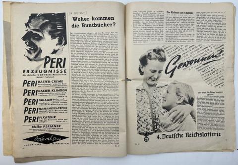 WW2 German Nazi Die Woche magazine 1940 about UK London attack