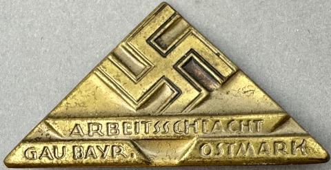 WW2 German NSDAP Woman Labor Battle Badge Gau Bayern Ostmark pin badge