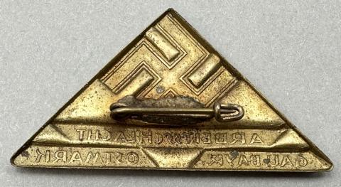 WW2 German NSDAP Woman Labor Battle Badge Gau Bayern Ostmark pin badge