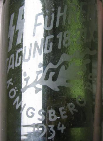 WW2 German Nazi NSDAP Hitler 1934 congress WAFFEN SS commemorative bottle