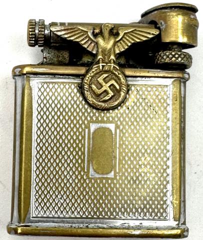 WW2 German Nazi early SA NSDAP named fancy lighter with eagle original