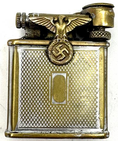 WW2 German Nazi early SA NSDAP named fancy lighter with eagle original