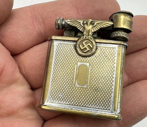 WW2 German Nazi early SA NSDAP named fancy lighter with eagle original