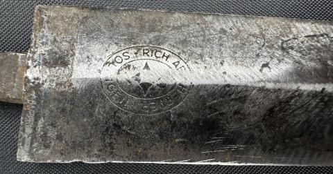 early SS dagger relic parts RICH ABR HERDER Solingen diamond logo blade hanger grip scabbard