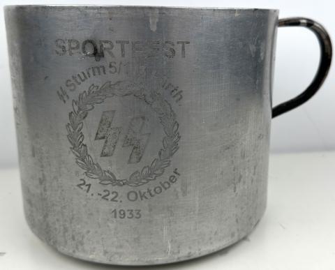 WW2 German Nazi early WAFFEN SS sport competition large cup trophee