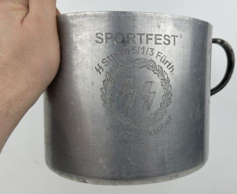 WW2 German Nazi early WAFFEN SS sport competition large cup trophee