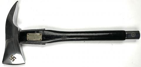 WW2 German Nazi Fireman fire worker commemorative swastika axe weapon