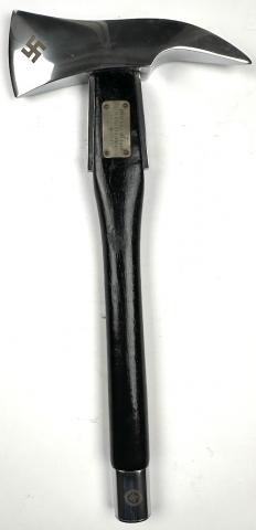 WW2 German Nazi Fireman fire worker commemorative swastika axe weapon