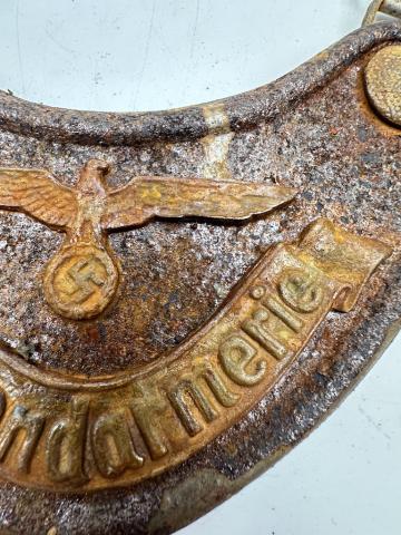 WW2 German Nazi Gestapo Police Feldgendarmerie gorget relic Polizei