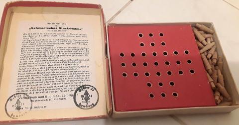 Hitler Youth HJ game board play with 3 Hitlerjugend 1942 stamps