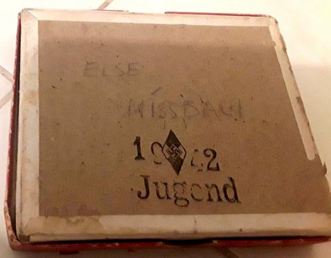Hitler Youth HJ game board play with 3 Hitlerjugend 1942 stamps
