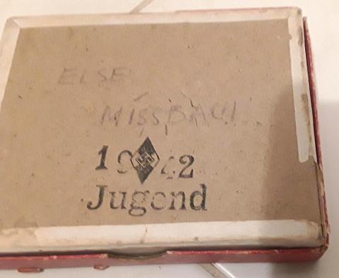 Hitler Youth HJ game board play with 3 Hitlerjugend 1942 stamps