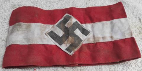WW2 German Nazi Hitler Youth HJ uniform ARMBAND tunic removed Jeunesse hitlerienne