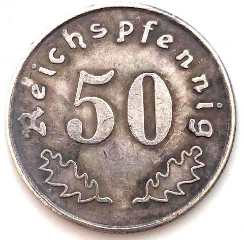 HOLOCAUST CONCENTRATION CAMP KANTINE WAFFEN SS TOTENKOPF GUARD COIN
