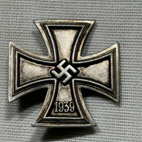 WW2 German Nazi Iron Cross 1st class medal award by 50 Wehrmacht Waffen SS