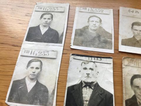 WW2 German Nazi lot of 6 photos from  1941 to 1944 Poland Forced Labor ID ausweis POW