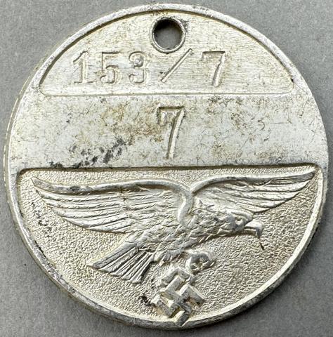 WW2 German Nazi LUFTWAFFE aircraft fabrik FORCED LABOR employee ID token