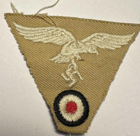 WW2 German Nazi Luftwaffe M43 cap cloth insignia with LW eagle