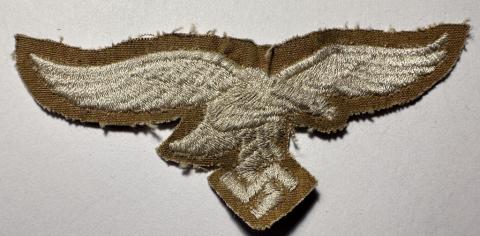 WW2 German Nazi Luftwaffe M43 cap cloth insignia with LW eagle