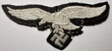 WW2 German Nazi Luftwaffe M43 cap cloth insignia with LW eagle