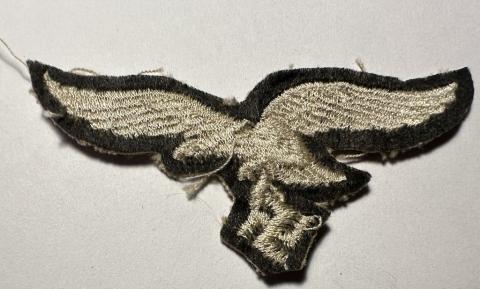 WW2 German Nazi Luftwaffe M43 cap cloth insignia with LW eagle