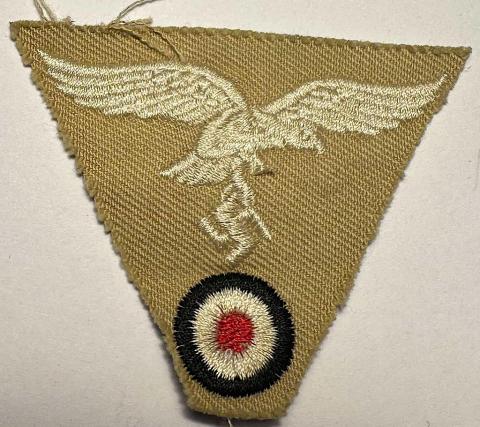 WW2 German Nazi Luftwaffe M43 cap cloth insignia with LW eagle