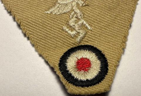 WW2 German Nazi Luftwaffe M43 cap cloth insignia with LW eagle