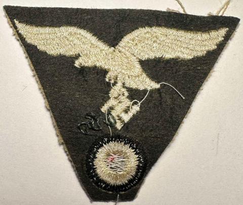 WW2 German Nazi Luftwaffe M43 cap cloth insignia with LW eagle