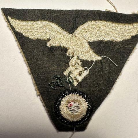 WW2 German Nazi Luftwaffe M43 cap cloth insignia with LW eagle