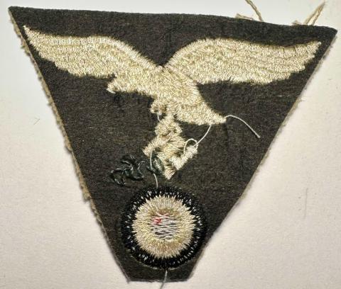 WW2 German Nazi Luftwaffe M43 cap cloth insignia with LW eagle