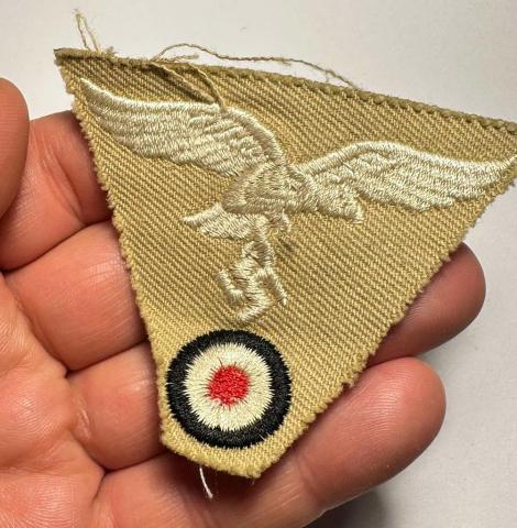 WW2 German Nazi Luftwaffe M43 cap cloth insignia with LW eagle