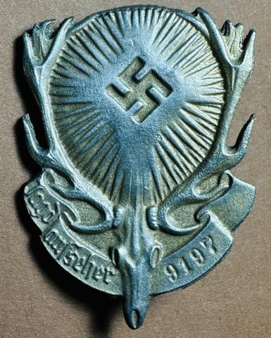 WW2 German Nazi Luftwaffe Marshall Hermann Goering Carinhall Hunting Club badge pin