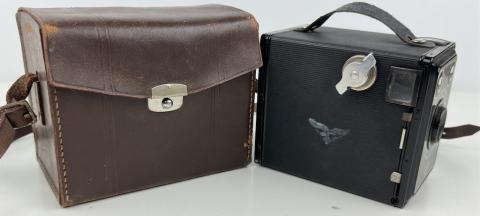 WW2 German Nazi LUFTWAFFE propaganda camera marked Reich Eagle Dresden