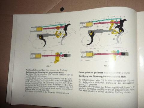 WW2 German Nazi manual user guide for gun Walther P-38