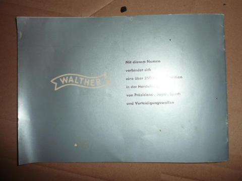 WW2 German Nazi manual user guide for gun Walther P-38