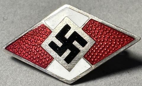 WW2 German Nazi mint hj hitler youth diamond pin by Otto Hoffmann Ges Gesch.