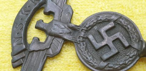 WW2 German Nazi Motorcycle club NSKK N.S.K.K. pole top of flag