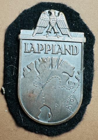 WW2 german Nazi mountain army Wehrmacht Lappland shield award WW2 german Nazi mountain army Wehrmacht Lappland shield award