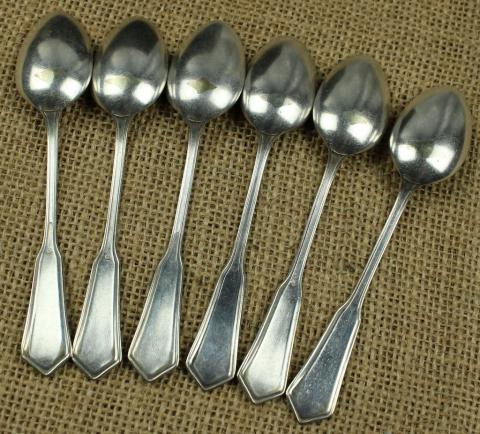 WW2 German Nazi NSDAP Adolf Hitler cutlery set in case spoons marked silverware