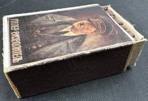WW2 German Nazi NSDAP Fuhrer Adolf Hitler patriotic propaganda matches box WW2 German Nazi NSDAP Fuhrer Adolf Hitler patriotic propaganda matches box